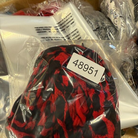 INC International Concepts Cardigan Women M Medium Red Animal Print V-Neck - Picture 6 of 6